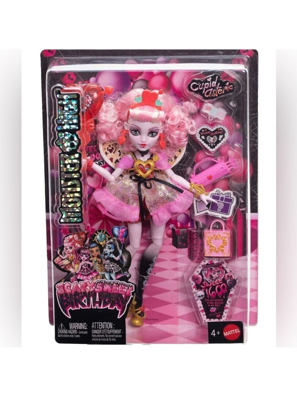 Monster High Cupid Asteria Scary Sweet Birthday Doll NIB Cupid Doll Collectible